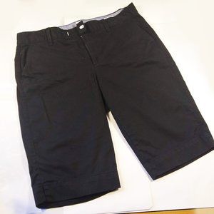 GAP Women's black BermudaShorts, Size 10 Tall, cotton, stretch, 12'' inseam
